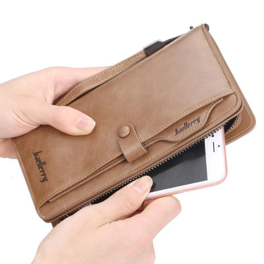 Baellerry Luxury Long Wallet High-quality / Clutch Purses Buckle Zipper.