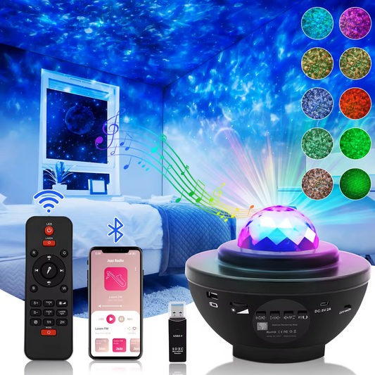 Galaxy Projector Pro™ (Night Lamp - BT Speaker - USB port - 21 Lighting Modes - High Quality Speakers)